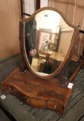 A shield shaped toilet mirror H.54cm