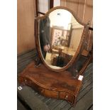 A shield shaped toilet mirror H.54cm