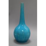 A Burmantofts turquoise bottle vase height 36cm