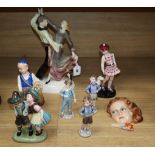 A collection of Austrian and other figurines from 1930's and later