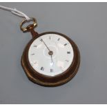 Joseph Smith, Bristol, a George III gilt metal pair-cased key-wind pocket watch, No. 2081.