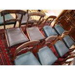 A harlequin set of ten Regency dining chairs