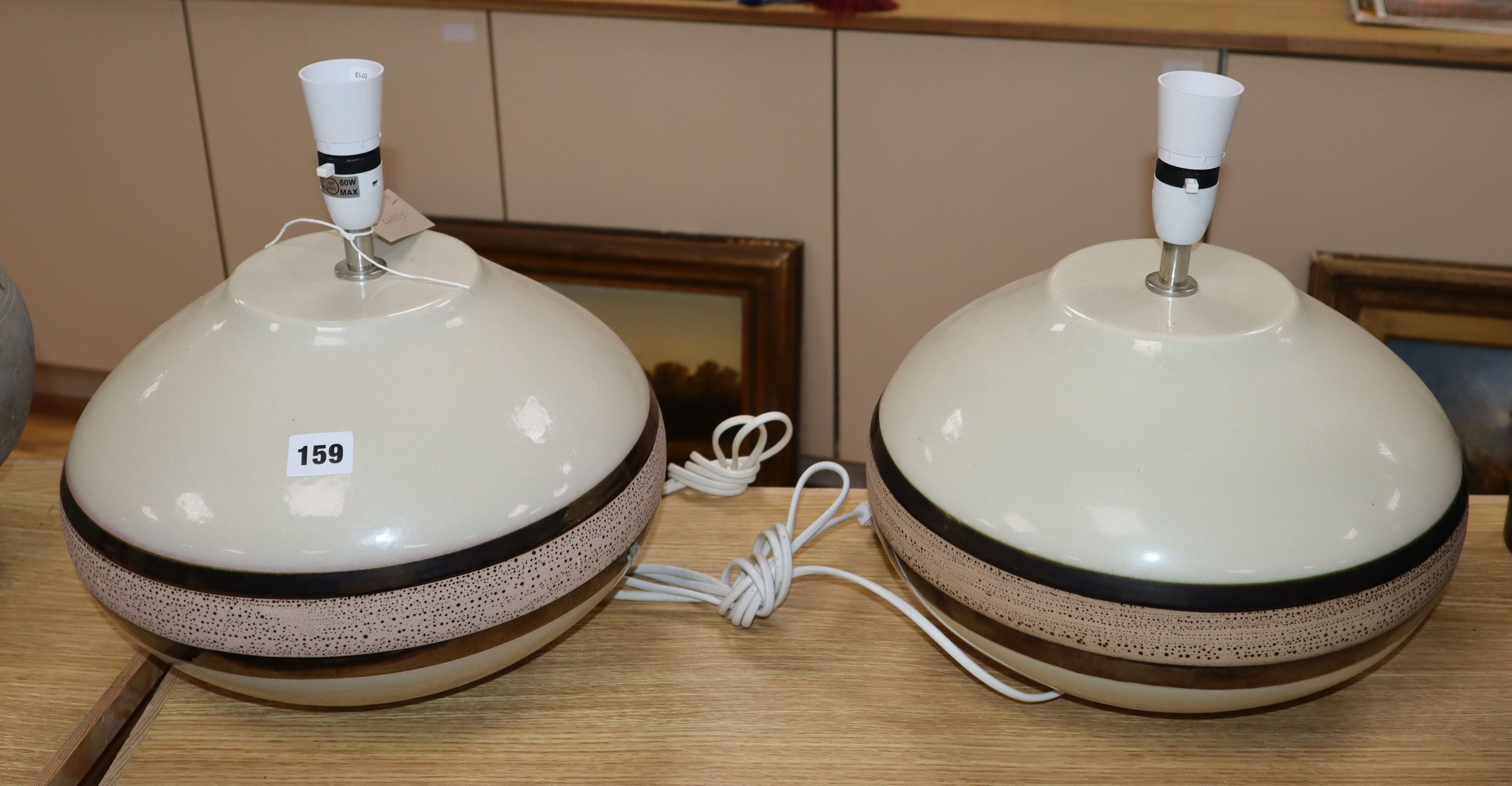 A pair of large vintage table lamps