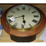 A fusee wall clock diameter 46cm