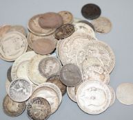 A quantity of silver coins