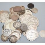 A quantity of silver coins