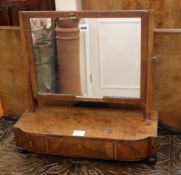 A Regency mahogany box-base toilet mirror W.53cm