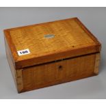 A 19th century satinwood jewellery box