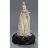 A 19th century Chinese ivory figure height 16cm