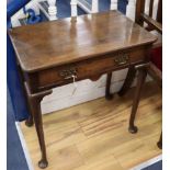 An 18th century mahogany side table W.68cm