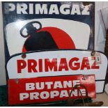 Two Primagaz enamelled signs and another enamelled sign Butane Propane