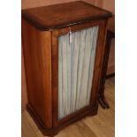 A Victorian inlaid walnut music cabinet W.54cm