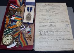 Medals, pocket watch, etc.