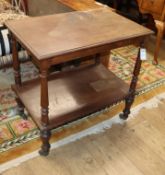 A Victorian mahogany two tier table W.76cm