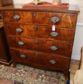 A George IV mahogany chest of drawers W.110cm