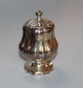 A George IV silver pounce pot, Charles Price, London, 1824, 7cm.