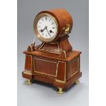 A French mahogany and brass mantel clock height 29cm