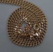 A 9ct gold curblink chain, approx. 60cm.