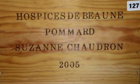 A case of six Hospice De Beaune Pommard Suzanne Chaudron wine 2005