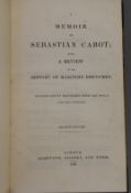 [Biddle, Richard] - A Memoir of Sebastian Cabot, 8vo, half calf, Sherwood, Gilbert and Piper, London