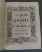 Fraser, William Sir - The Chiefs of Grant, 3 vols, qto, morocco gilt, spines scuffed, Edinburgh