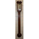 Comitti, Holborn. A George III style mahogany stick barometer height 98cm