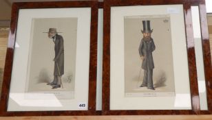 Four Vanity Fair cartoons by Ape; Statesmen number 57 and 67 and 78, and Men of The Day, number