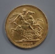 A Victoria 1886 gold full sovereign.