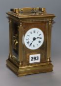 A Charles Frodsham retailed eight day hour repeating carriage clock