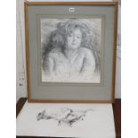 Albert de Belleroche (1864-1944), two lithographs, Femme au Cheveaux Defaits (Paris 1904), signed,