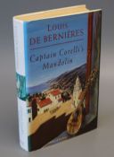 De Bernieres, Louis - Captain Corelli's Mandolin, signed on title page, original white cloth