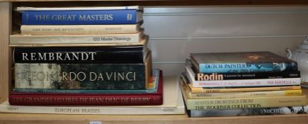 A quantity of reference books relating to Great Masters, Rembrandt, etc.