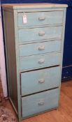 A painted chest of drawers W.54cm