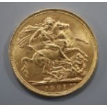 A Victoria 1901 gold full sovereign.