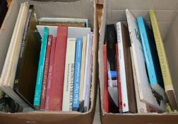 Three boxes of mixed art books