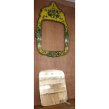 A painted frame wall mirror H.79cm