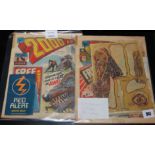 2000AD comics - IPC magazines Ltd, programme No.2 and 3, with Biotronic sticks and Survival Wallet