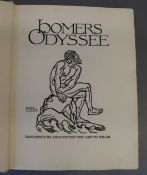 Homer - Odyssee, one of 1000, illustrated by Ludwig Van Hoffman, folio, half vellum, Askanischer