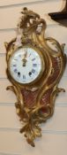 An ormolu cartel clock H.50cm