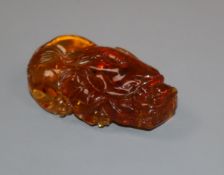 An amber carving