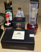 A quantity of cognacs, whiskies etc (7)