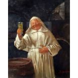 Edward Von Grutzner (1846-1925)oil on canvasMonk in a wine cellarsigned11 x 8.5in.