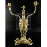 A George III silver-gilt four-light candelabrum, Digby Scott & Benjamin Smith, London 1806, the