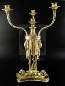 A George III silver-gilt four-light candelabrum, Digby Scott & Benjamin Smith, London 1806, the