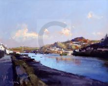 Peter Wileman (b. 1946)oil on board'Noss Mayo from Newton Ferrers, Devon'signed, Mall Galleries