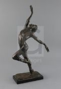 § Enzo Plazotta (1921-1981). A bronze figure of Nureyev, foundry stamp, numbered 9/9, on black