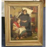 Frank Holl (1845-1888)oil on canvasLearning to Readsigned and dated 186..20 x 16in.