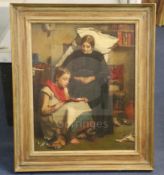 Frank Holl (1845-1888)oil on canvasLearning to Readsigned and dated 186..20 x 16in.