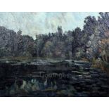 Pierre Dumont (French, 1884-1936)oil on canvasWoodland lakesigned29 x 36in.