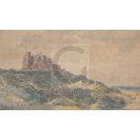 General Sir John Miller Adye (1819-1900)watercolourThree views of Bamburgh Castle, Northumberland,